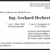 Herbert Gerhard 1935-2010 Todesanzeige